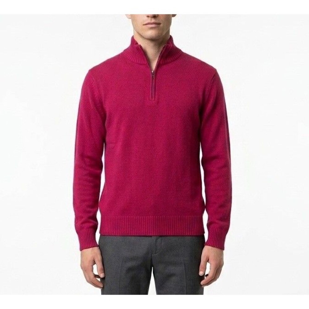 Gap 1/4 Zip Jumpers Sweater Turtleneck Small Men’s Red Cotton Long Sleeve